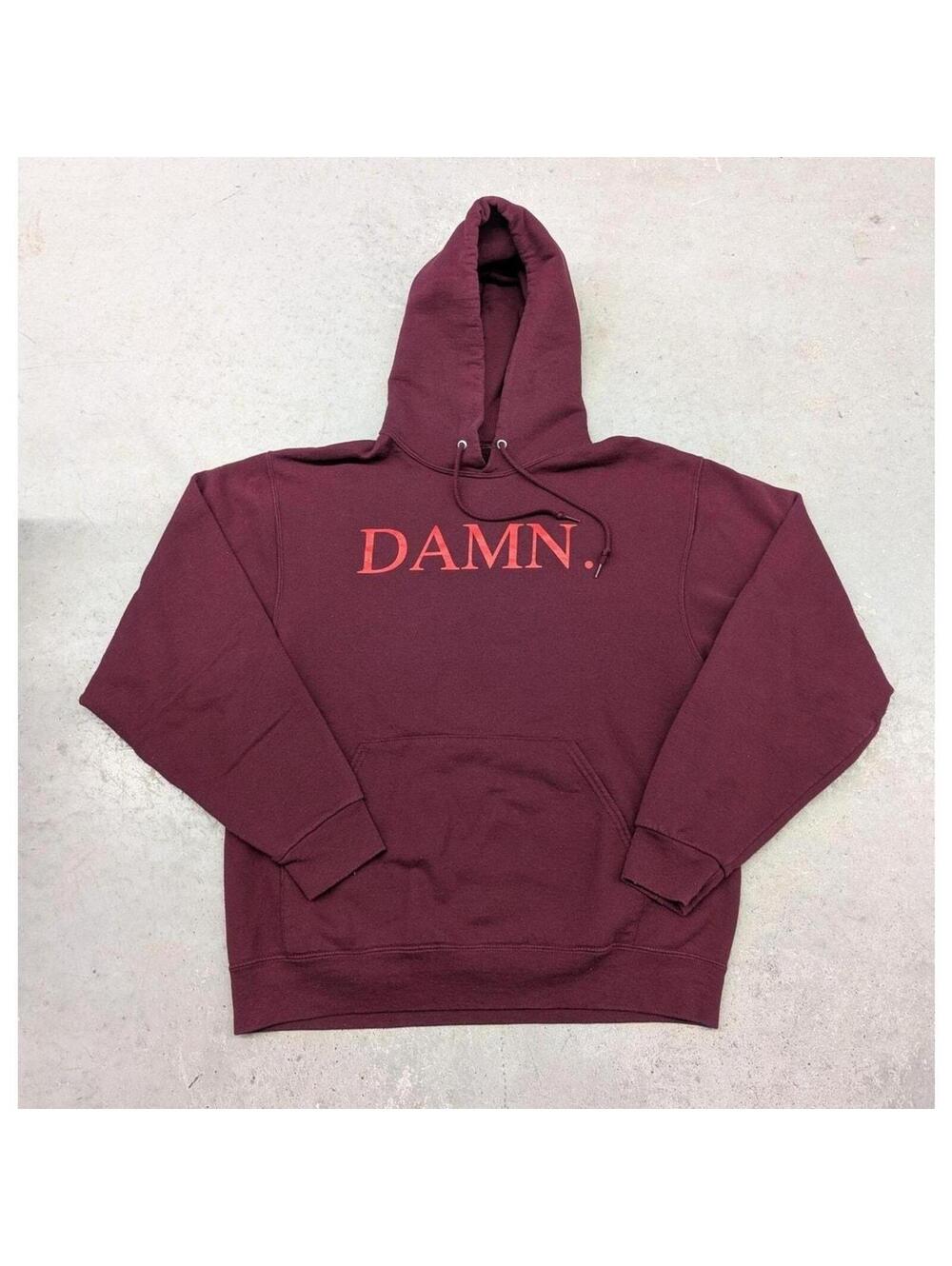 Kendrick Lamar DAMN TDE Maroon logo hoodie